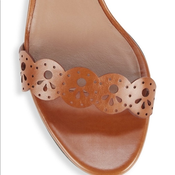 Tabitha Simmons | Bobbin Laser Cut Leather Sandals - Picture 6 of 15